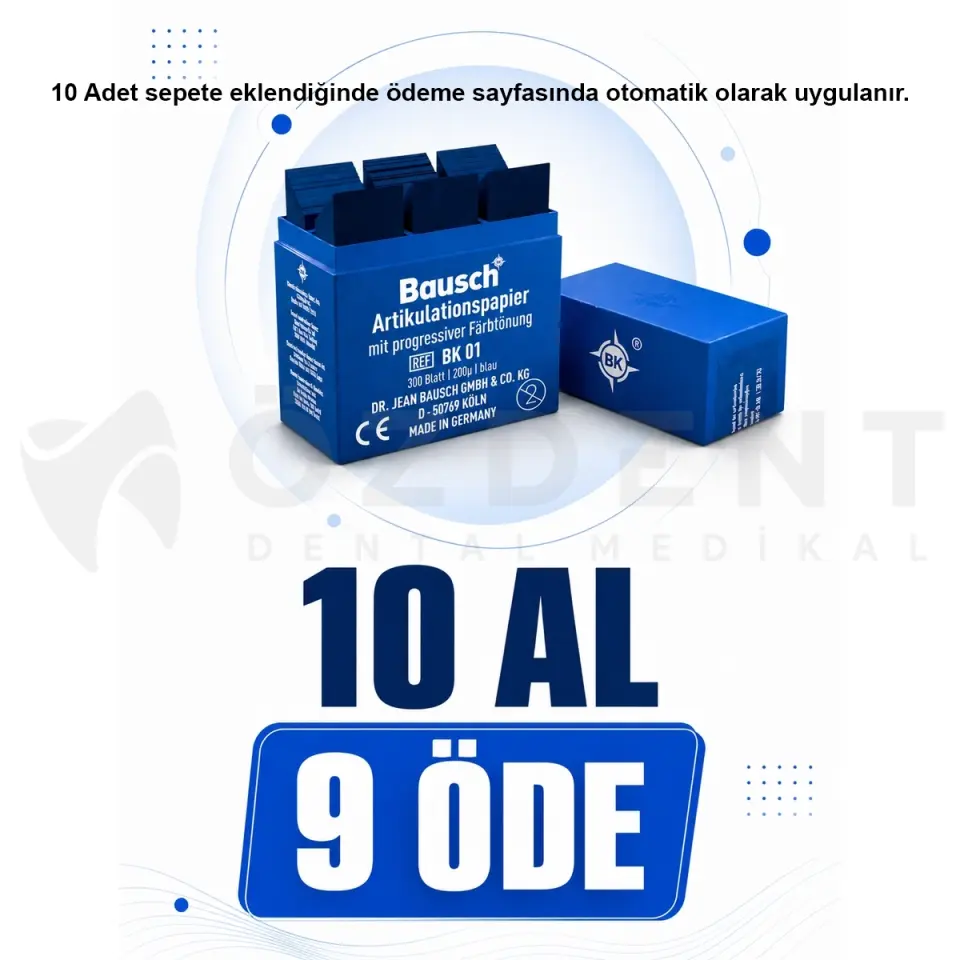 Bausch BK01 Mavi Artikülasyon Kağıdı 200 Mikron