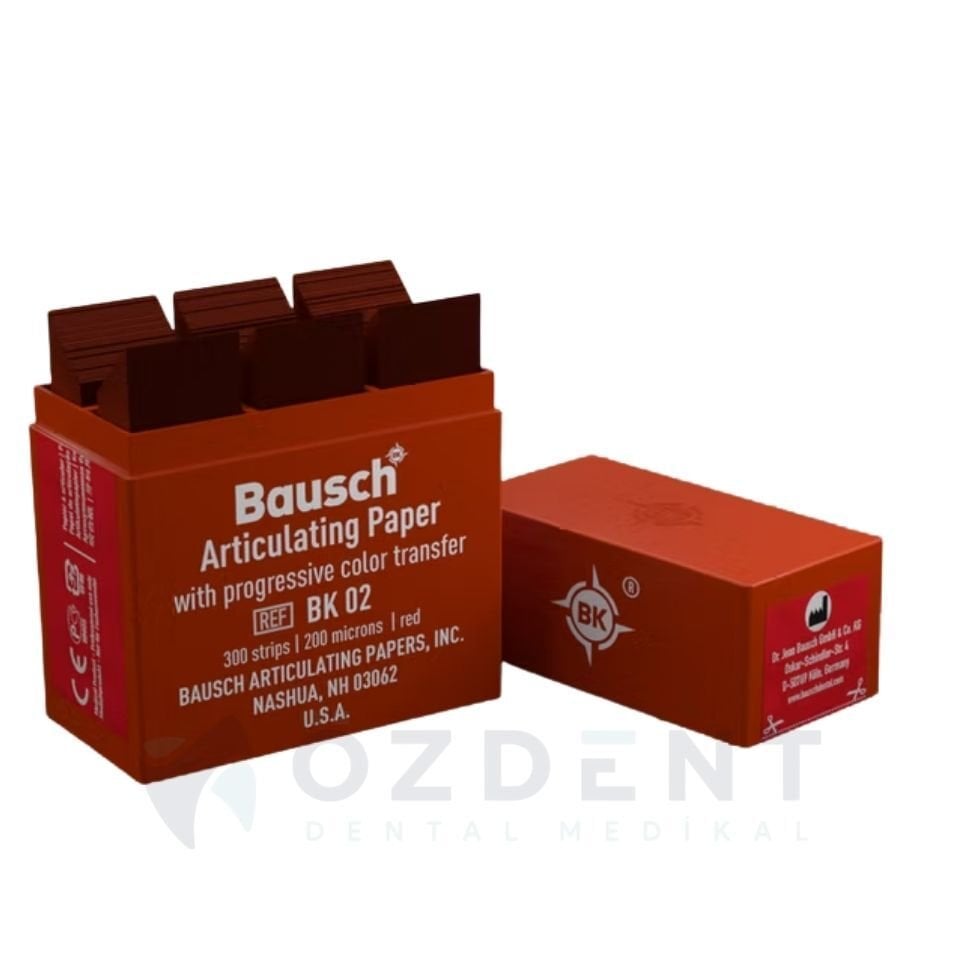 Bausch BK02 Kırmızı Artikülasyon Kağıdı 200 Mikron