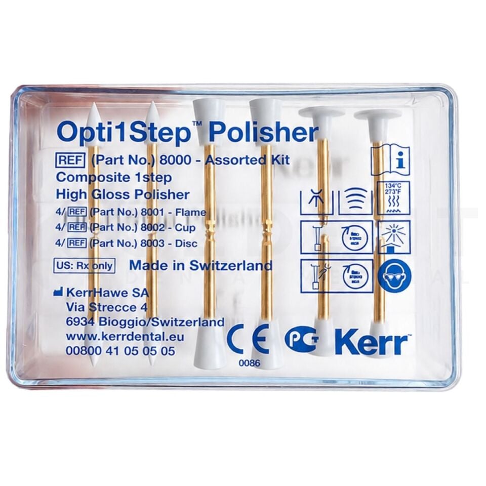 Kerr Opti1Step Ref8000 Kompozit Parlatma Lastiği Asorti Kit
