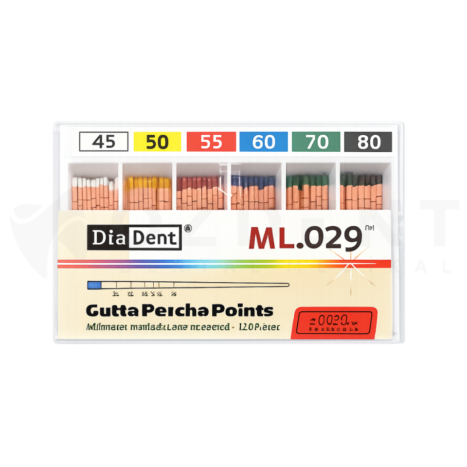 DiaDent Gutta Percha 45-80 - Açısız Kanal Dolgu Konisi