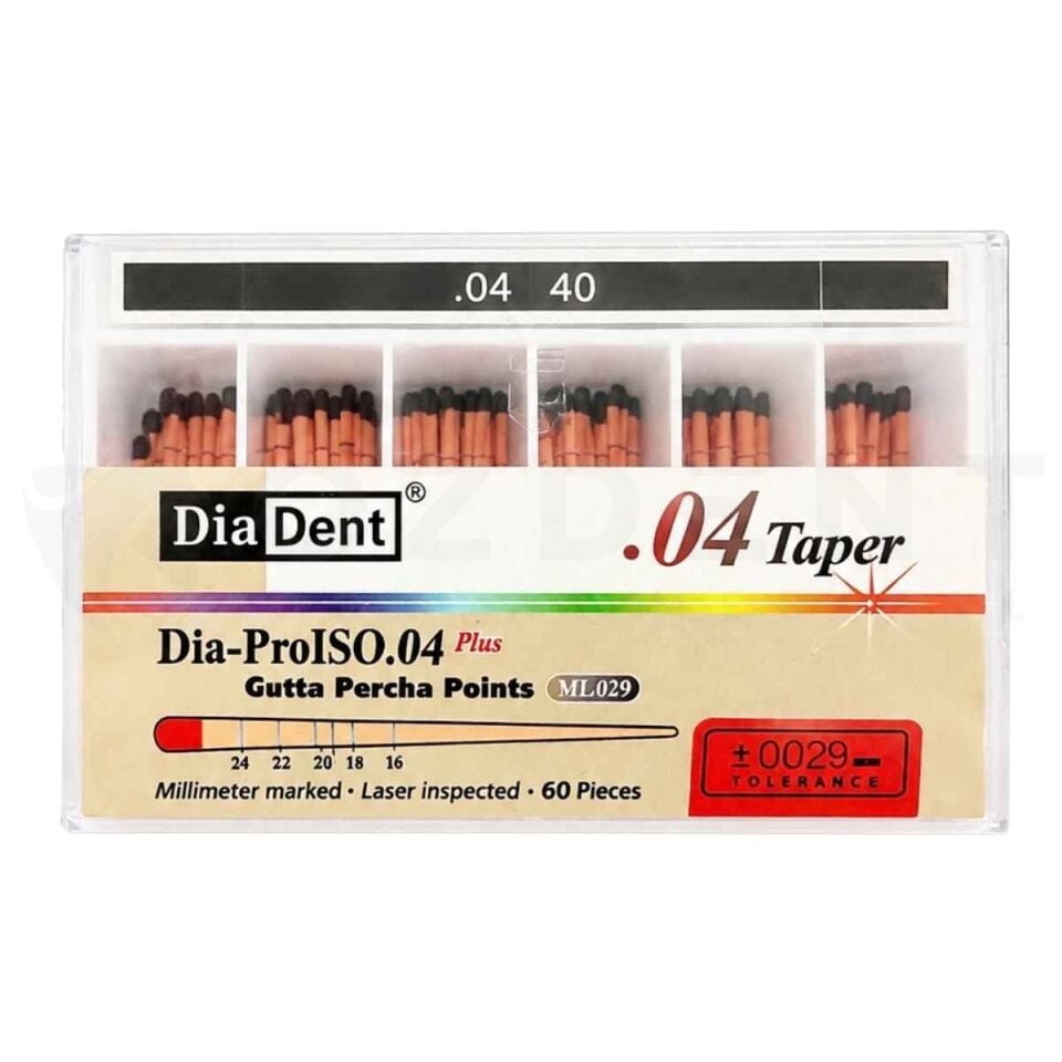 DiaDent 04-40 Taper Açılı Gutta Percha