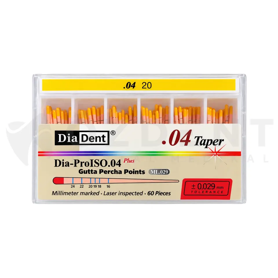 DiaDent Gutta Percha 04-20 - Açılı