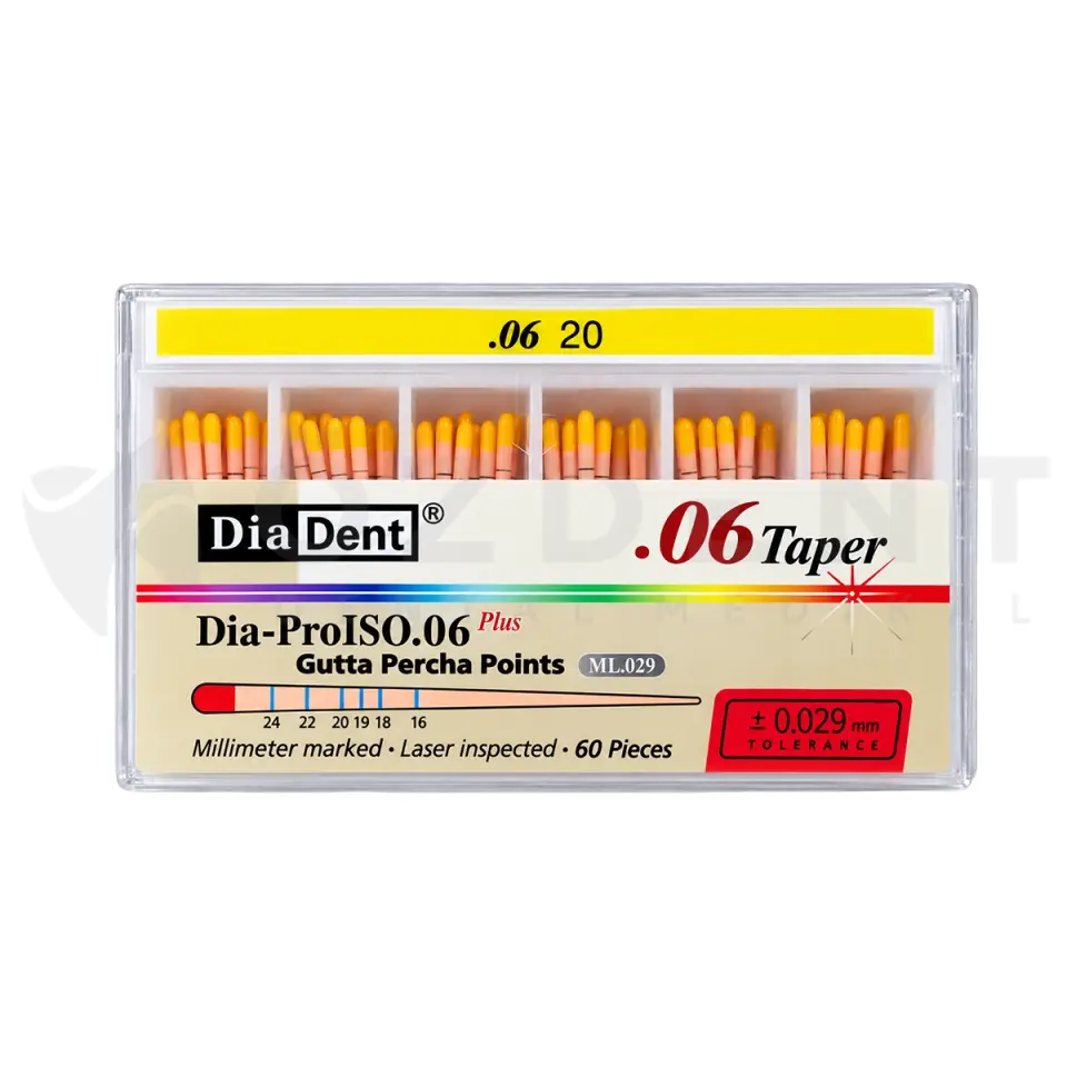 DiaDent Gutta Percha 06-20 - Açılı