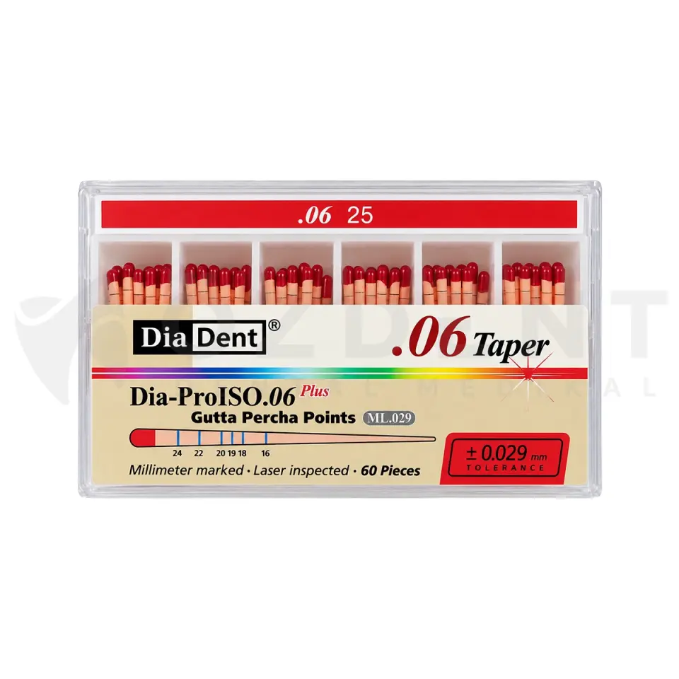 DiaDent Gutta Percha 06-25 - Açılı