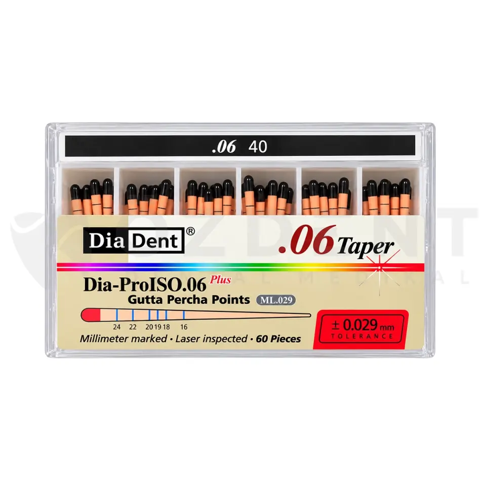 DiaDent Gutta Percha 06-40 - Açılı