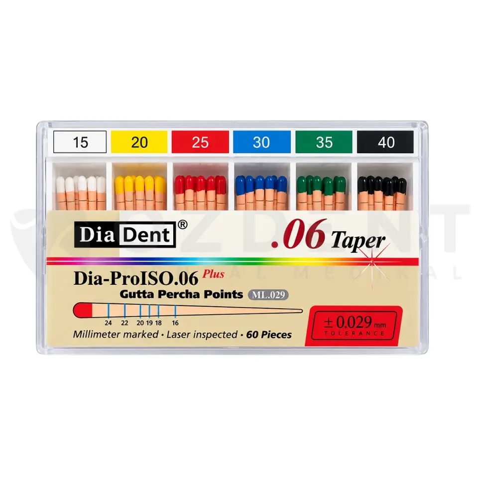 DiaDent Gutta Percha 06- 15/40 - Açılı